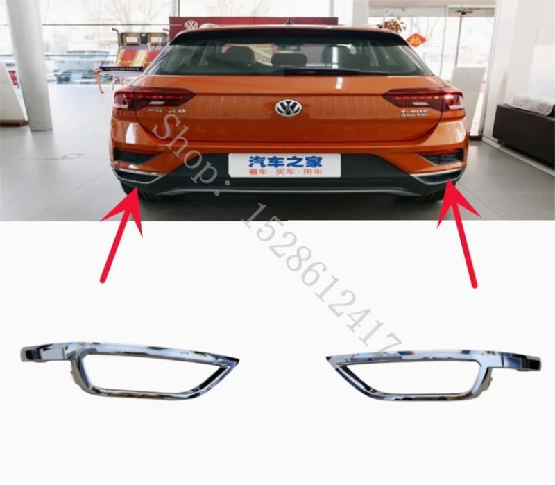 Für VW Volkswagen T-ROC T-ROC 2021 2022 ~ 2025 ABS hinten schalldämpfer drainage rohr schwanz hals dekorative rahmen
