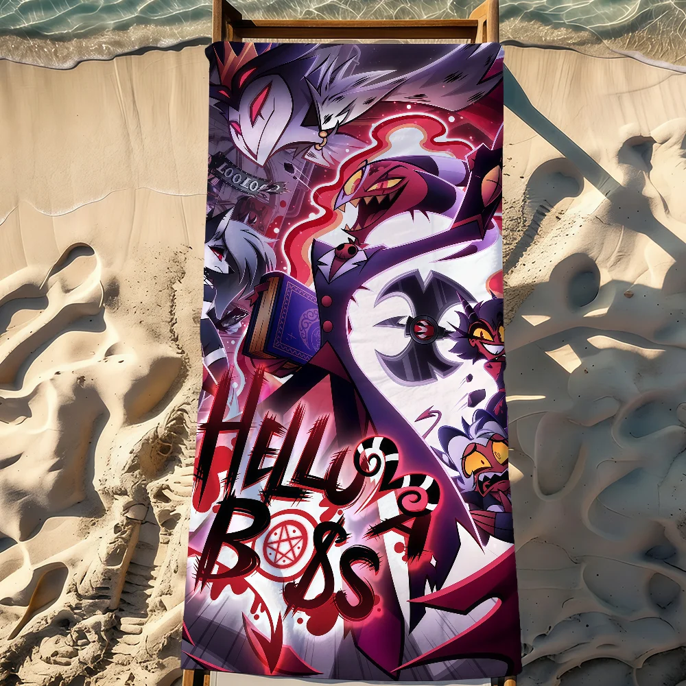 Cartoon H-Helluva B-Boss-S Towel Sports Quick Dry Travel Camping Gear Sandproof Soft Light Large Beach Towel