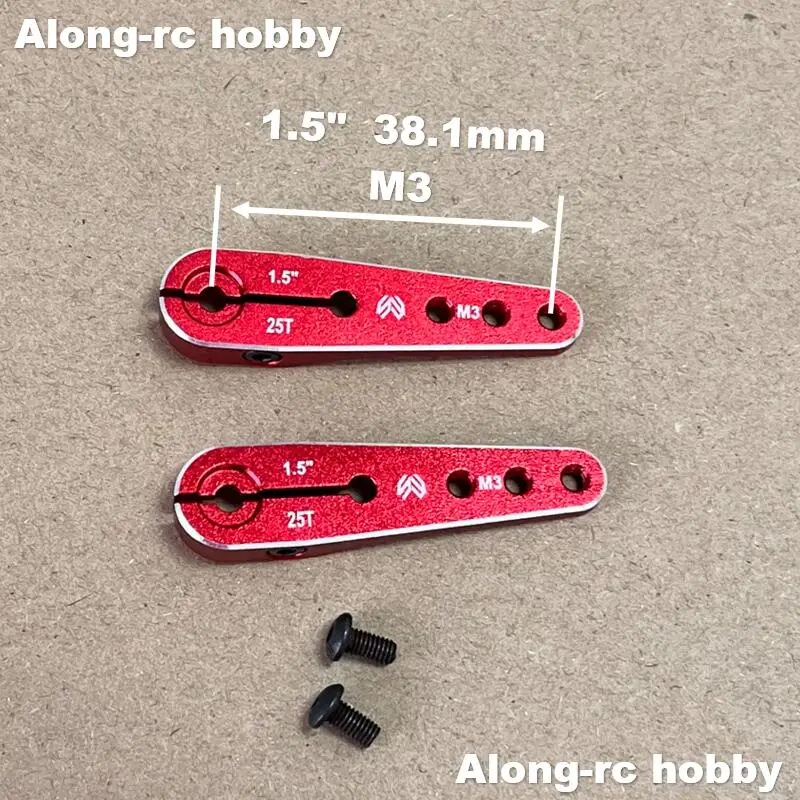 Skywing SW030HV SW988 SW989 Servoteile Mini 25T 1,0 Zoll M2 1,25" 1,5" 1,75" Metallarm für RC-Modellflugzeug 3D-Flugzeug – Detail 22
