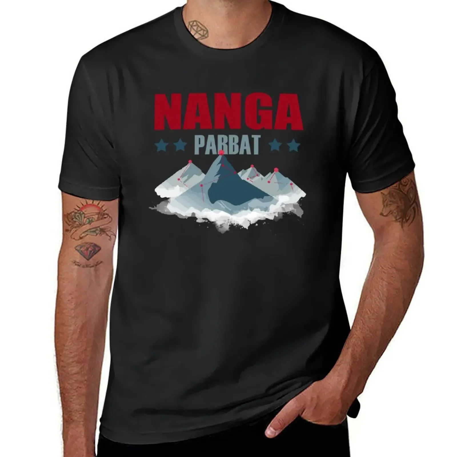 Nanga Parbat T-Shirt rapper graphic tees vintage anime shirt Short sleeve tee men