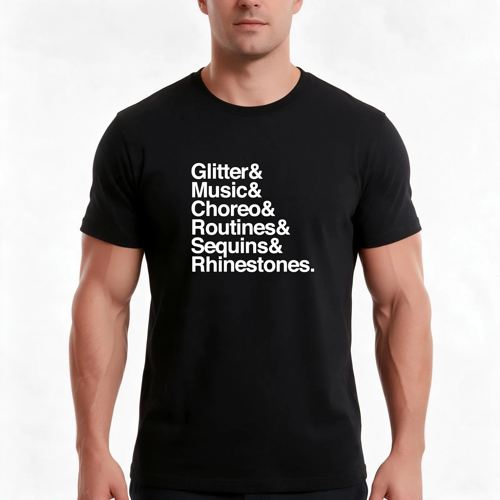 Burlesque Helvetica name list (white) T-Shirt, Summer Casual Cotton Tee, Oversized Streetwear Tops, Vintage Graphic Print