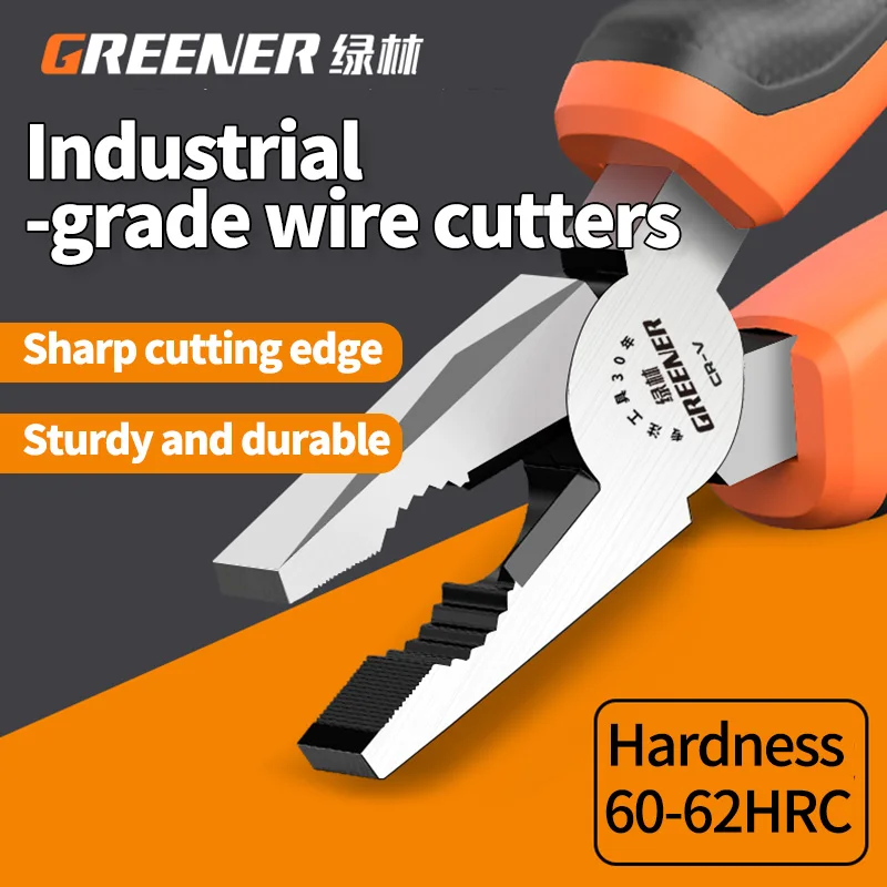 

GREENERY Steel wire pliers, electrician specific diagonal pliers, pointed nose pliers, multifunctional hardware manual tools