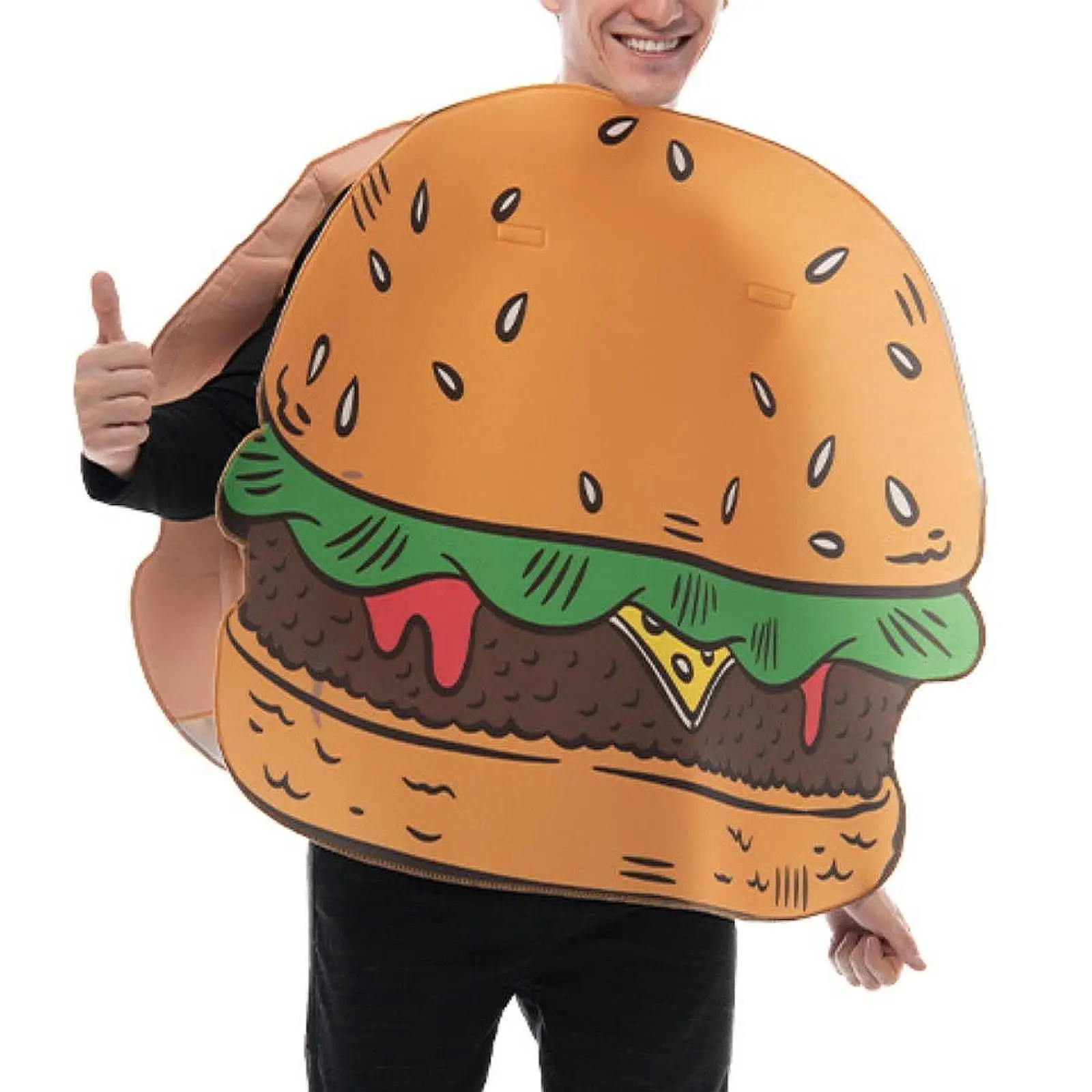 

Костюм гамбургера, универсальный забавный костюм для взрослых, комфортный костюм для мужчин и женщин, гамбургер, косплей для вечеринок по случаю дня рождения, карнавальный сценический декор