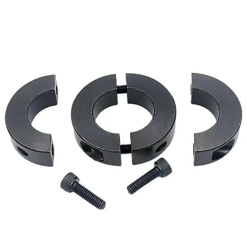 M3 M4 M5 M6 M8 M10 45# Steel Clamp Collar Double Split Separate fixed ring Shaft Collar Clamp Type Zinc Plated Black Stop Ring