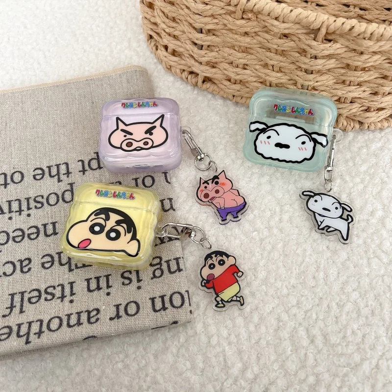 

Cute Crayon Shin-chan Nohara Shiro earphone Case Earphone Case for AirPods 3 Pro 4 Pro 2 2nd Pro 3 Wireless Bluetooth Headset