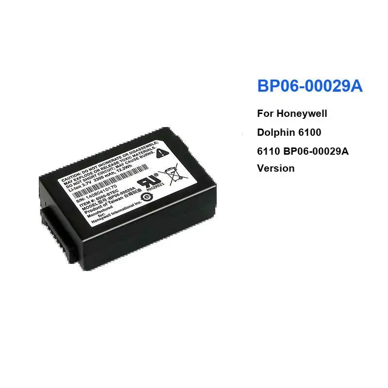 Battery For Honeywell Dolphin 6100 6110 BP06-00029A Version High Performance 3300Mah 