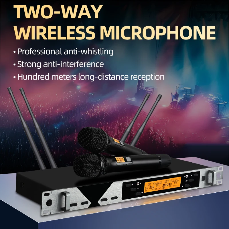 

True diversity wireless microphone, U-band FM, long-distance KTV, home karaoke performance, professional microphone