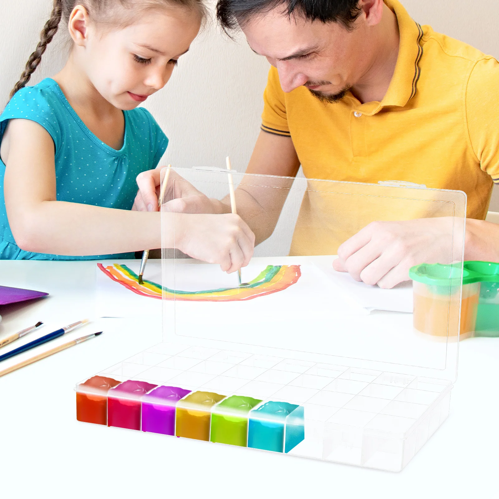 

1pcs 36 Grid Clear Storage Box Multi Compartment Organizer For Beads Jewelry Craft Supplies Small Parts Container Case