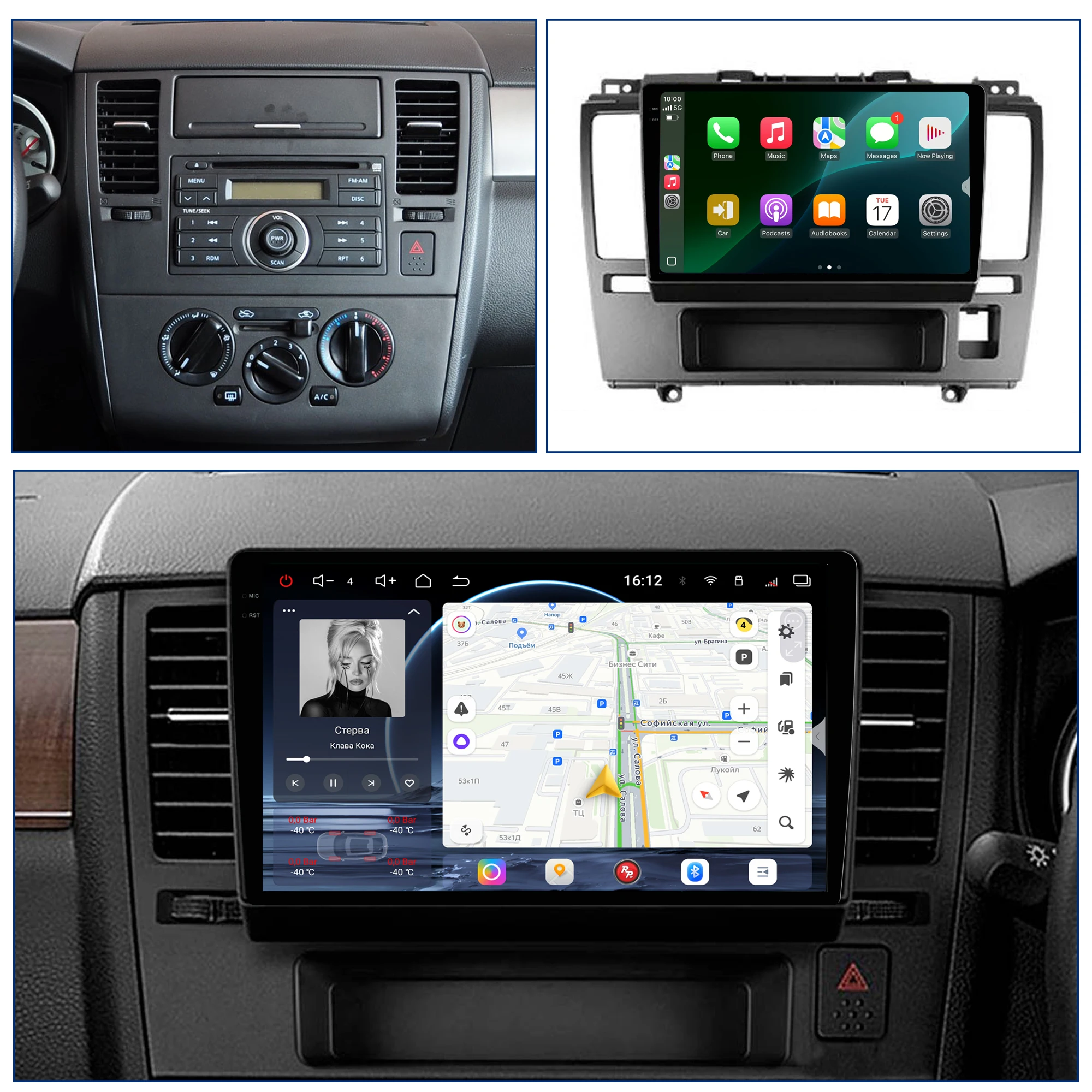 Redpower Crystal Sound 850 Pro Max  Android Car Radio Player Screen for Nissan Tiida 2004 - 2008 CarPlay Bluetooth Hi-Fi
