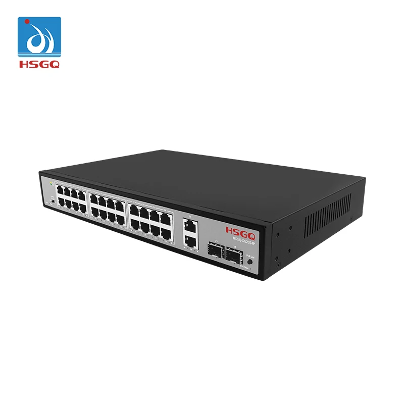 HSGQ-SG2024P 24 Porte RJ45 da 1000 m Switch Switch PoE da 300 W Switch Poe Ethernet di rete non gestita gestita 52 V per telecamera IP CCTV