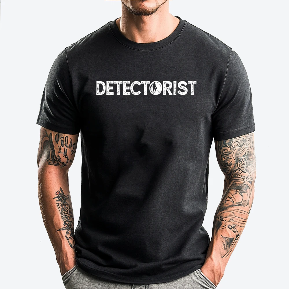 Detectorist Metal Detector Streetwear Men Men's T-Shirts Oversized T Shirt Male Camiseta Tee Shirt Slogan