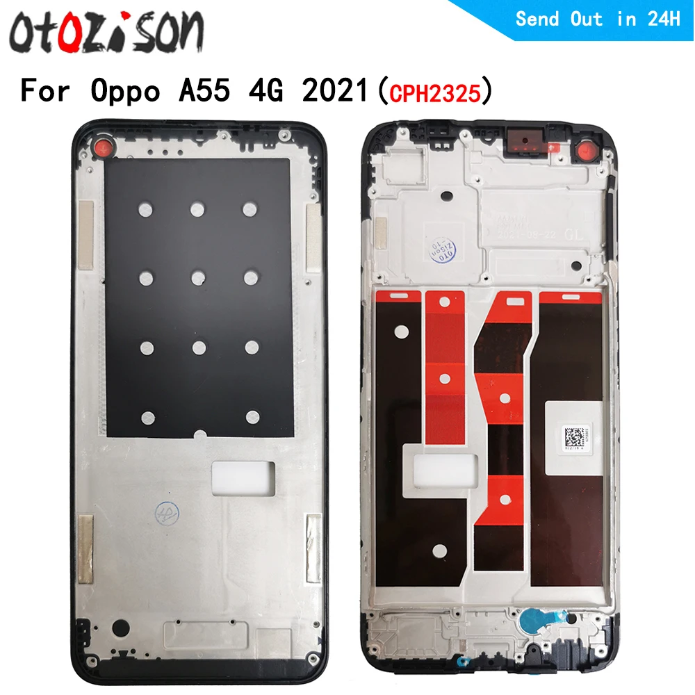 Housing Middle Frame LCD Bezel Plate Panel Chassis For Oppo A55 4G 2021 CPH2325 Phone Middle Frame