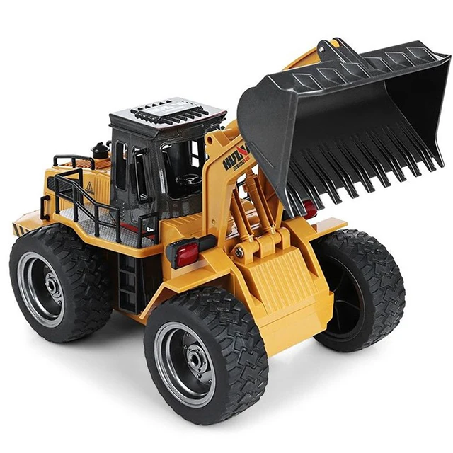 Huina 1583 Excavator Bulldozer Loading Car 1:14 10ch Loader Model Engineering Car Rc Metal Emulational Excavator For Boys Toys