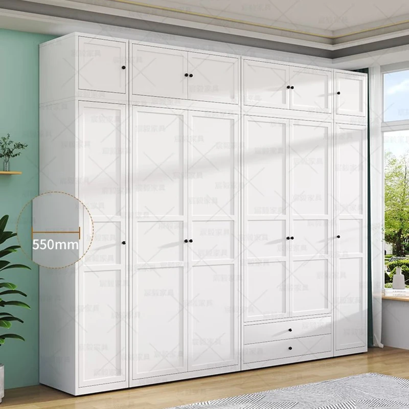 

Rustic Wooden Wardrobe Clothes Essential Items Modern Bedroom Wardrobe Cabinet White Drawer Armadio Guardaroba Home Furniture