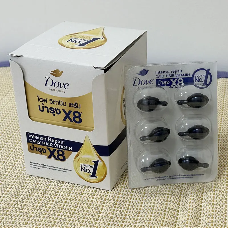 Thai Hair Oil Capsules, Portable Leave-In Nourishment for Dry & Frizzy Hair, Rescue Treatment