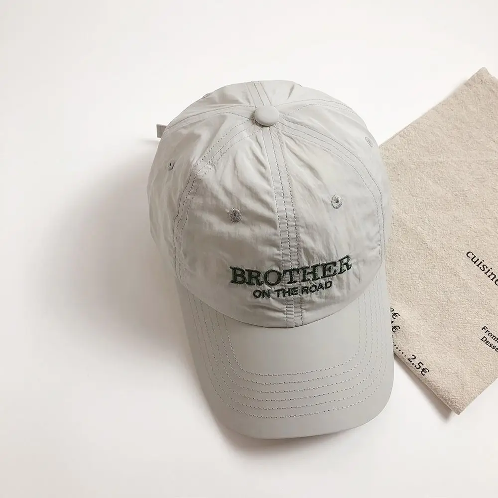 Casual Adjustable BROTHER Embroidery Baseball Cap Lightweight Minimal Dad Hat Curved Brim Baseball Hat For Women Man