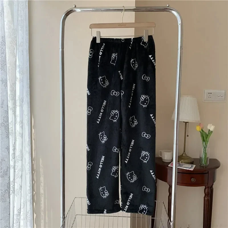 Y2K Hello Kitty pyjama anime damespyjama Cartoon Fashion Home Nachtkleding Broek Leisure Home Kleding Winterbroek