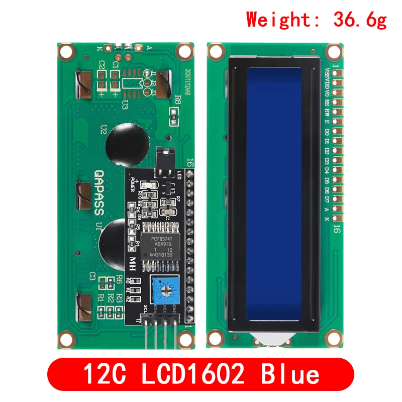 Moduł LCD niebieski tło Green screen IIC/I2C 1602 do arduino 1602 LCD UNO r3 mega2560 LCD1602 LCD1602 + I2C