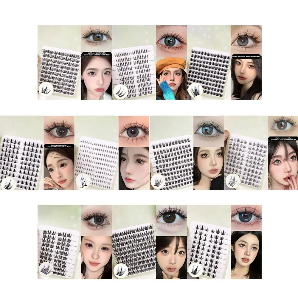 High Quality DIY False Eyelashes 10 Rows Black Natural Manga Lashes Fox Fluffy Extension Eyelashes