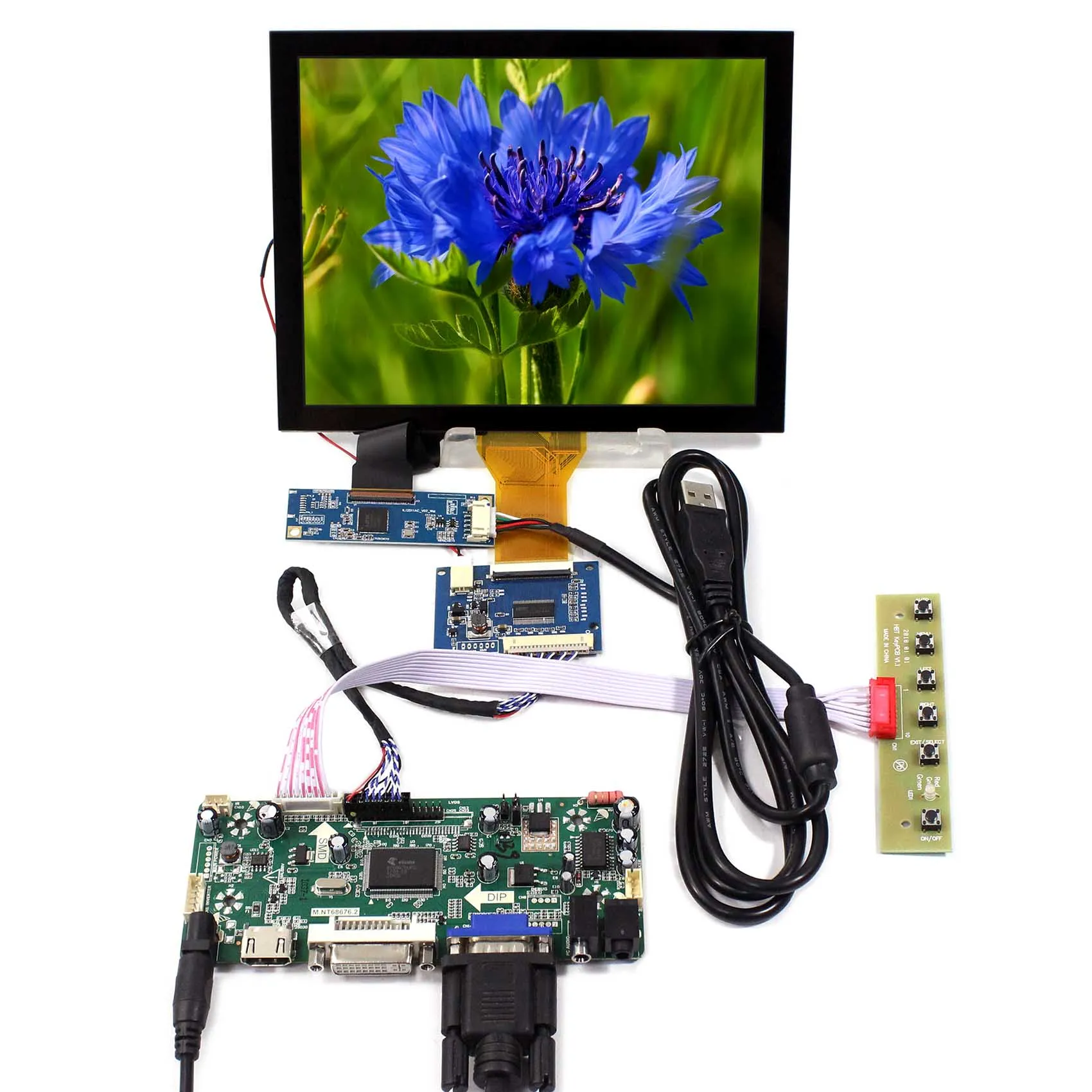 Lcd Monitor Display Tft Display Capacitance Ej080Na-05A 8Inch 800X600 Tft Lcd Module Panel With Driver Board Kits