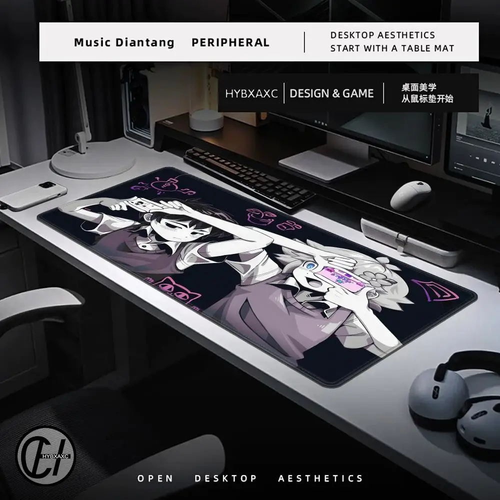 Large Mouse Pad Kawai Anime Omori Desk Mouse Pad Cute HD Desk Pad Extended Gaming Keyboard Mats Large XXL Gamer Mousepad 90x40