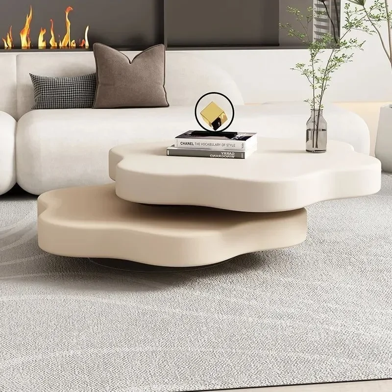 Mesa de Centro de Diseño Minimalista y Lujoso para Salón, Mesa Auxiliar Moderna e Irregular para Hotel, Mueble Único para Sala de Estar