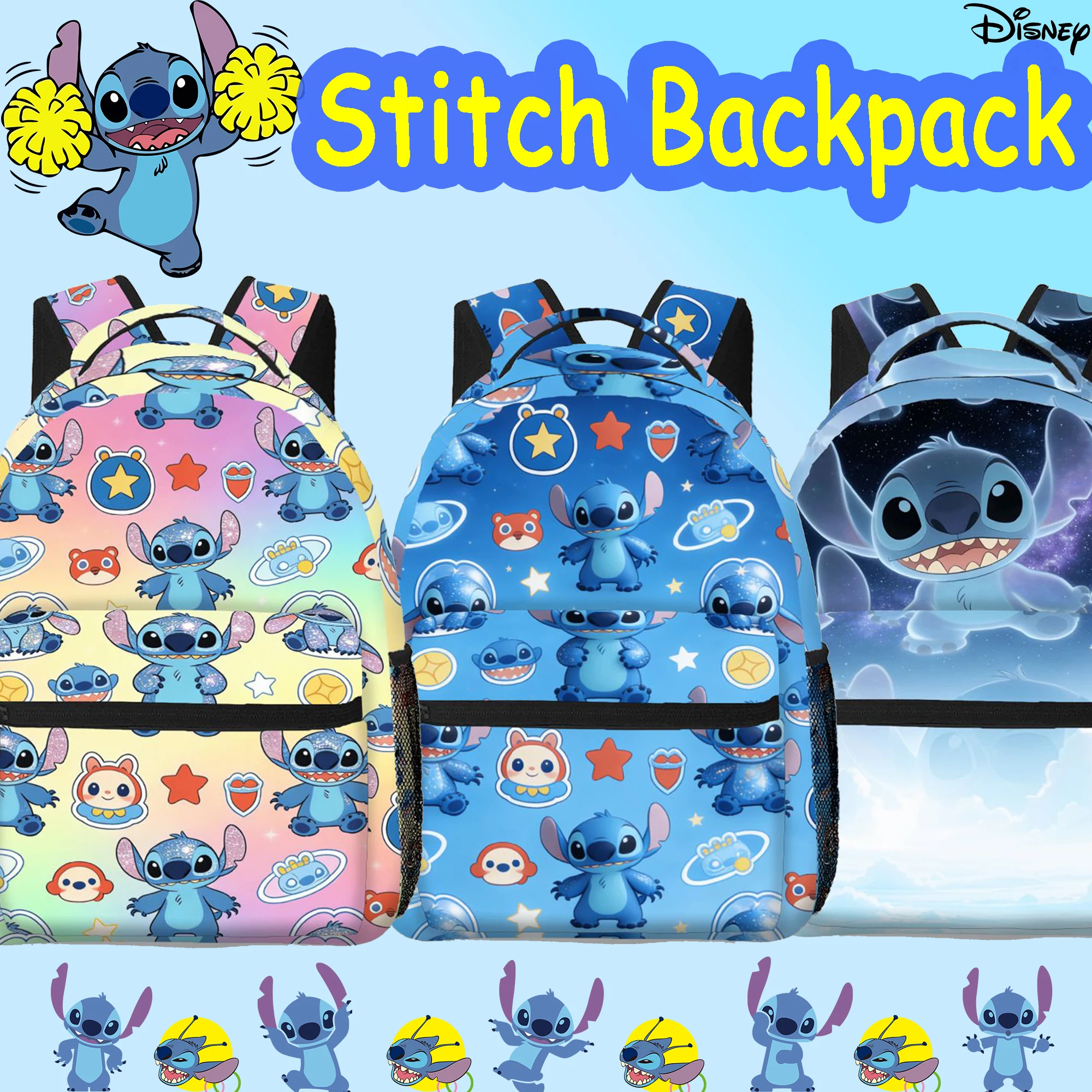 قطعة واحدة من حقيبة ظهر ديزني ستيتش، حقيبة كاجوال، سعة كبيرة، هدية عالية الجودة، للاستخدام اليومي الشخصي #1