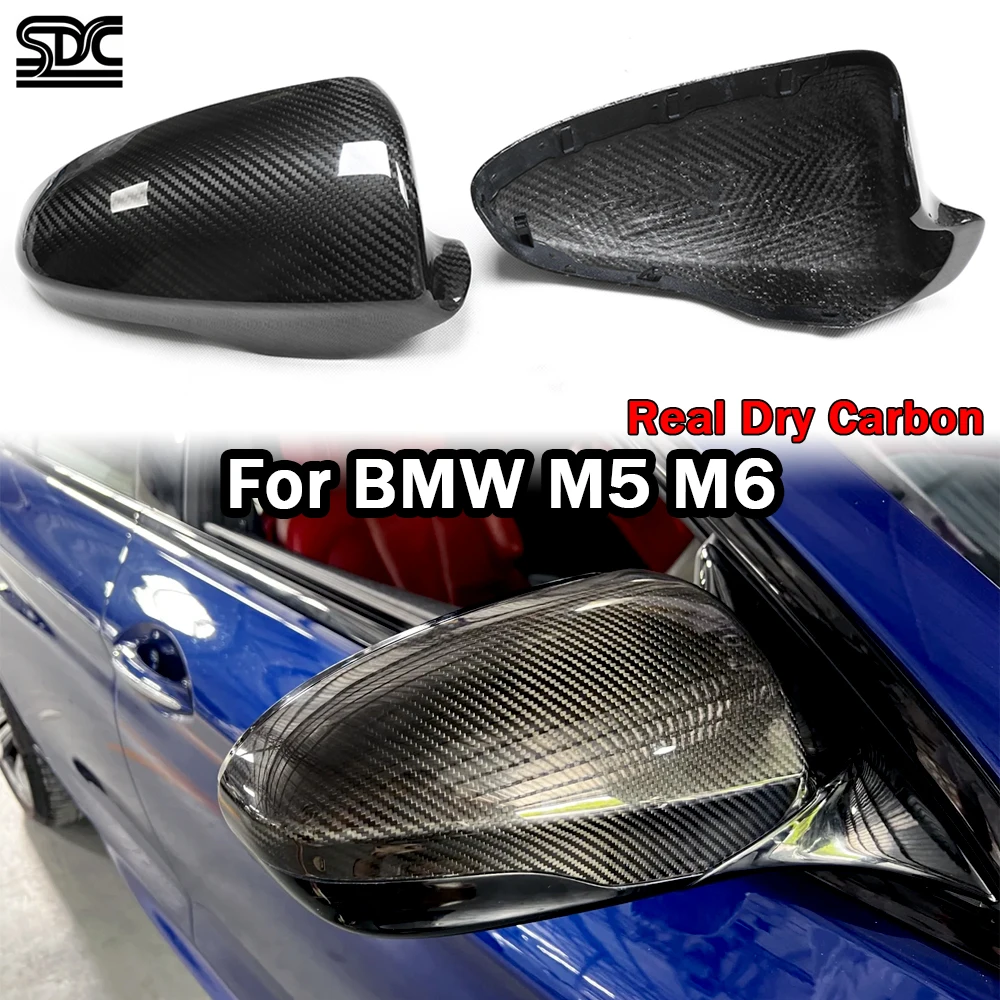 

Real Dry Carbon Fiber Mirrors Replace For BMW M5 F10 M6 Gran Coupe F06 F12M F13M 2013-2016 Full Carbon Exterior Side Mirror Cap