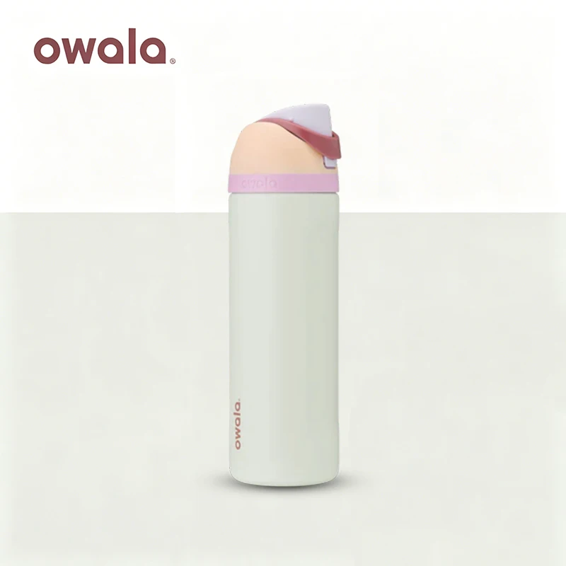 Owala Portable Cup, One Handed Open Lid, Large Capacity Water Cup, Straw Cup, Insulated Cup, 710mL | Coastal Mist