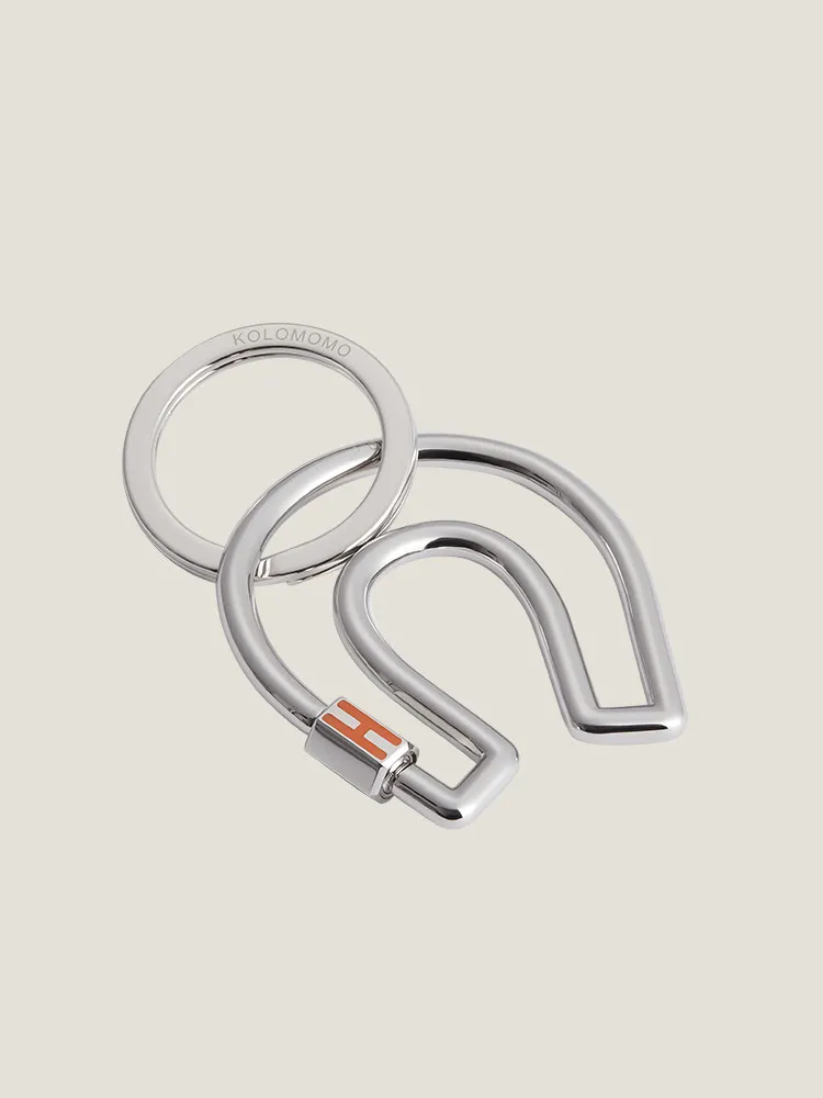 light-luxury-stainless-steel-mirror-solid-classic-horseshoe-shaped-metal-keychain-bag-pendant-diy-accessories