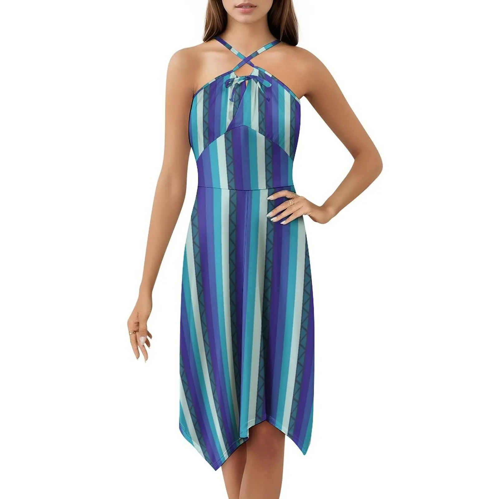 فستان هاديز بوهيمي بدون أكمام متعدد الطباعة لحفلات العطلات على الشاطئ فستان هاديس لهب النار دابر حفلة الأساطير اليونانية #5