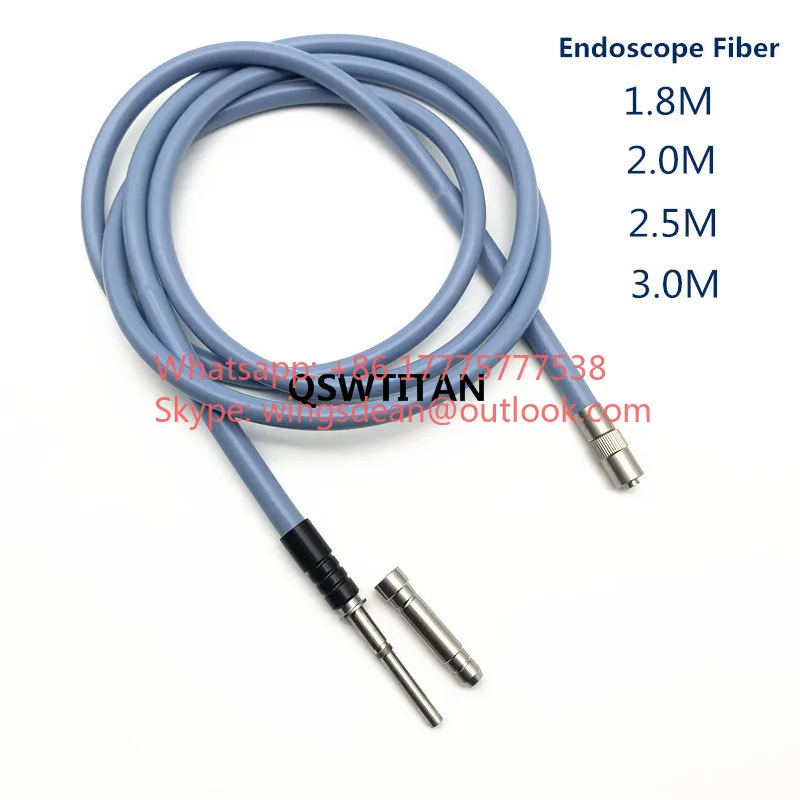 

Endoscop Fiber Optical Fiber Silicone Cable 1.8m-3m Light Source Microscope Guide Interface Fiber