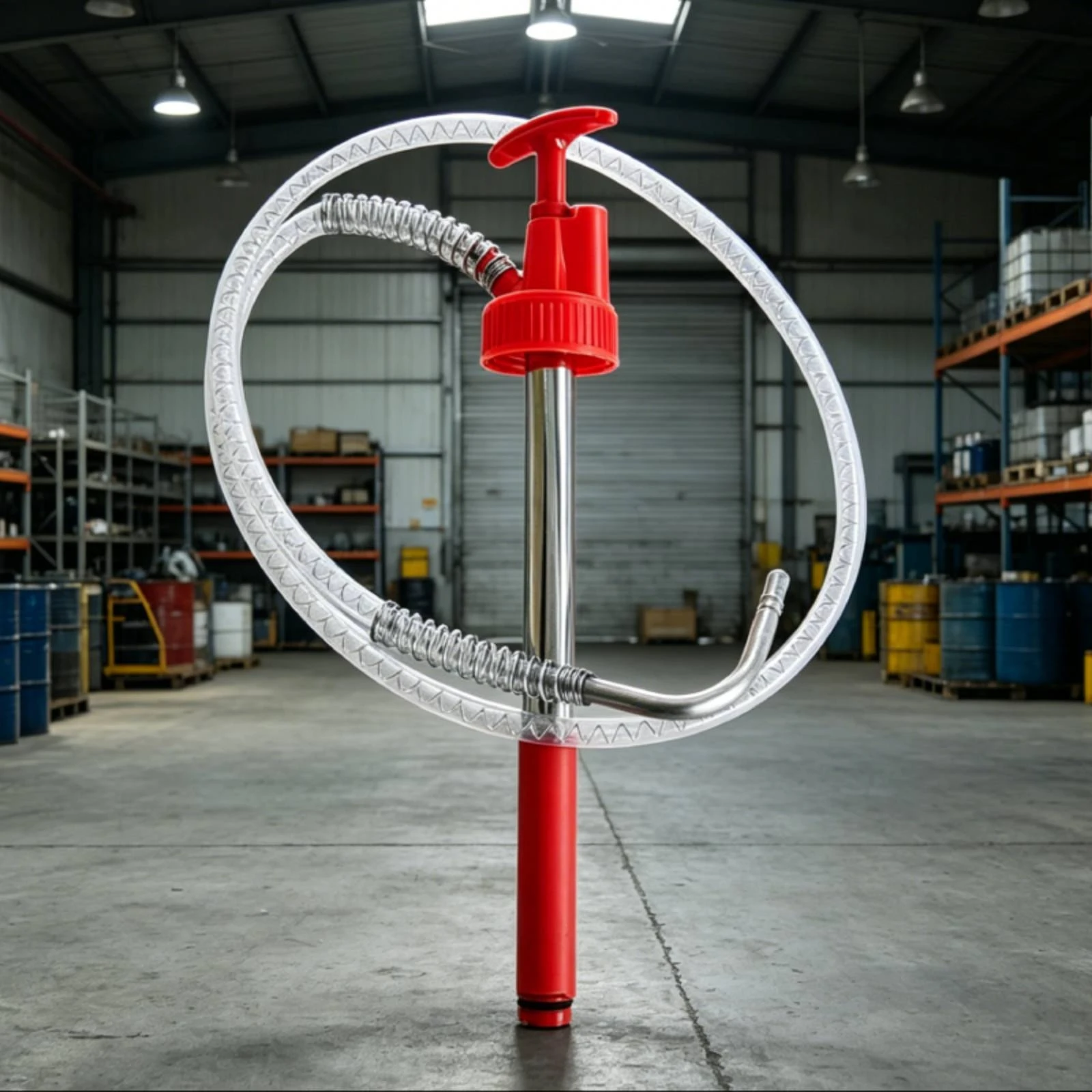Manual Oil Pump T-Handle Hand Siphon Pump Fluid Transfer Tool Corrosion Resistant Quick Priming