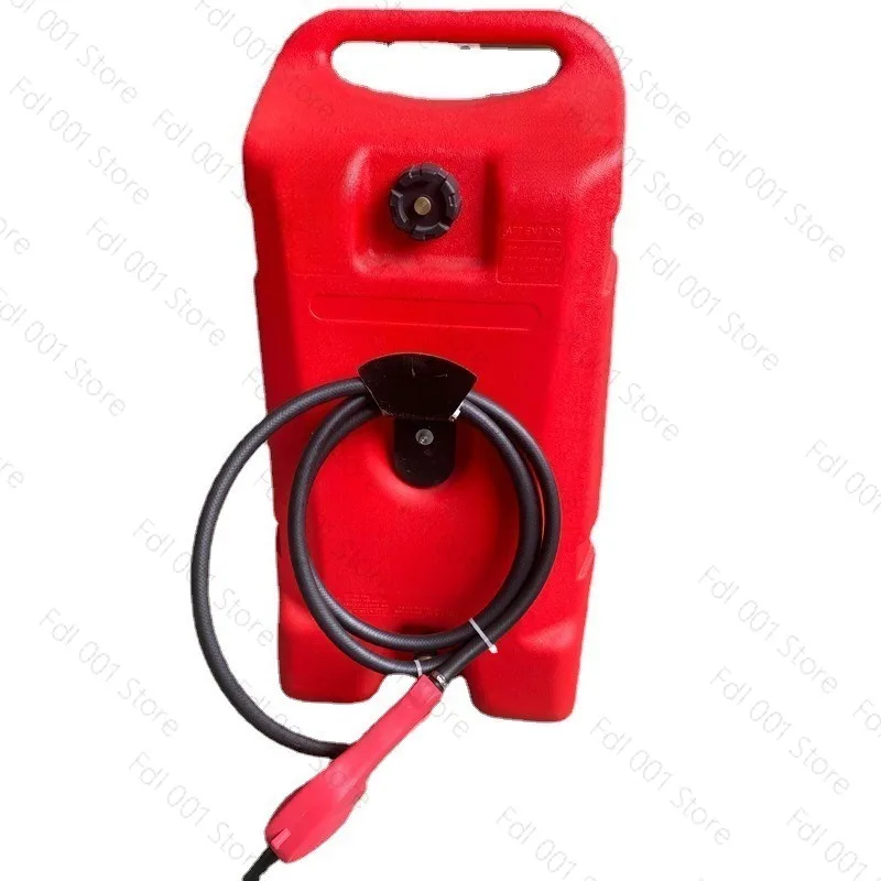 14 Gallon Plastic Liquid Tank Cart with Pump Hose Nozzle for Water Transfer