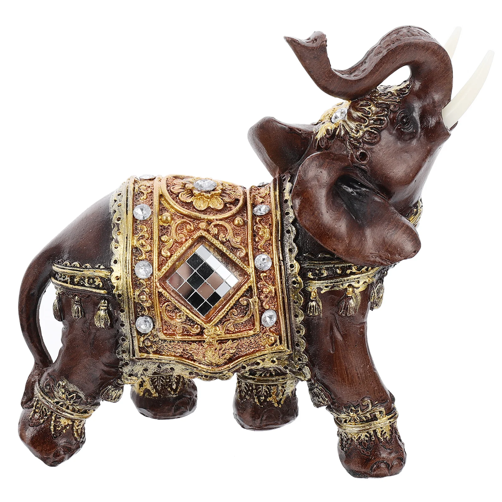 

Resin Elephant Ornament 1 Piece Modern Desktop Decoration for Study Room Living Space Interior Design Element Decor