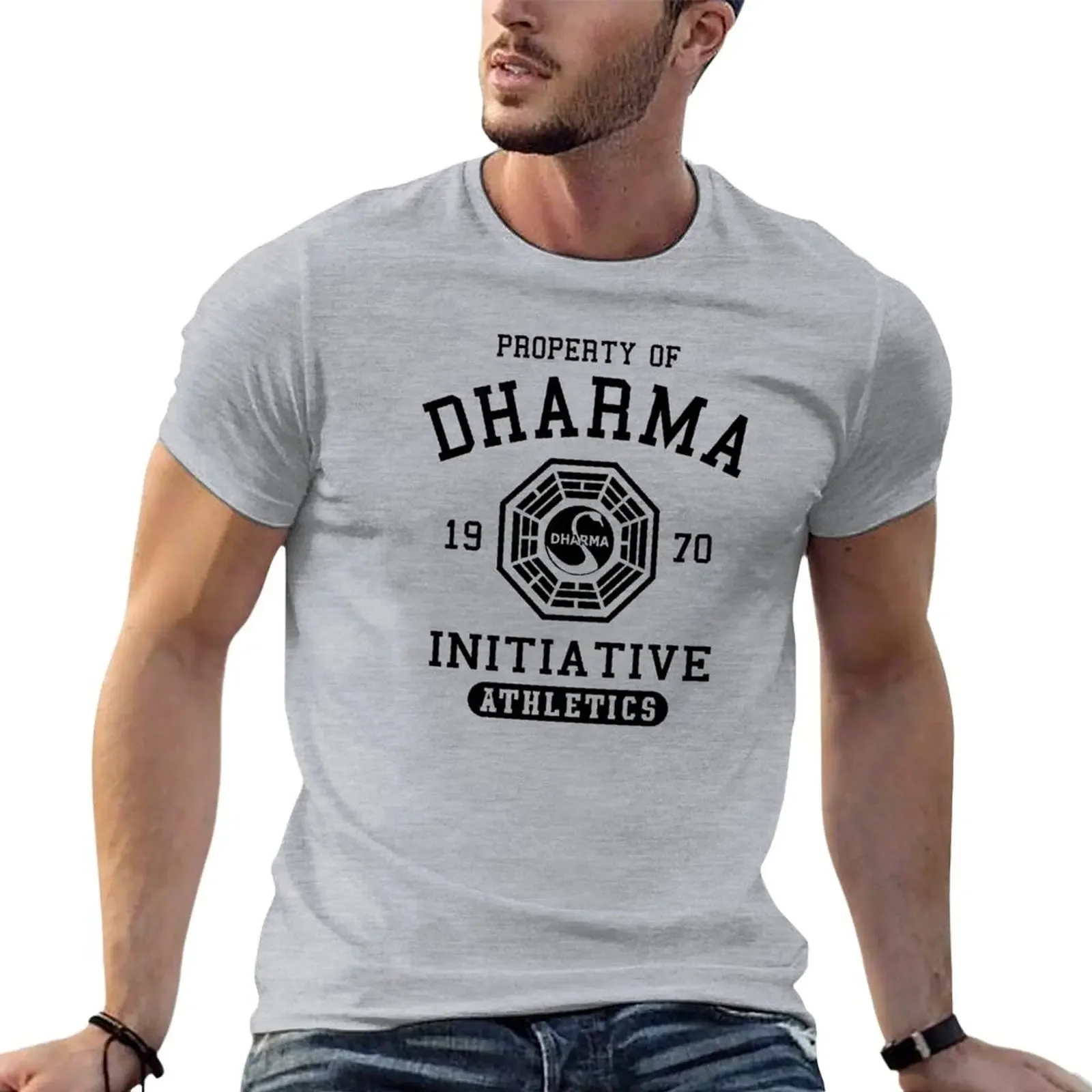 Copy of Dharma Initiative Athletics - Professional Graphics T-Shirt oversizeds baggy shirts fitted t shirts for men