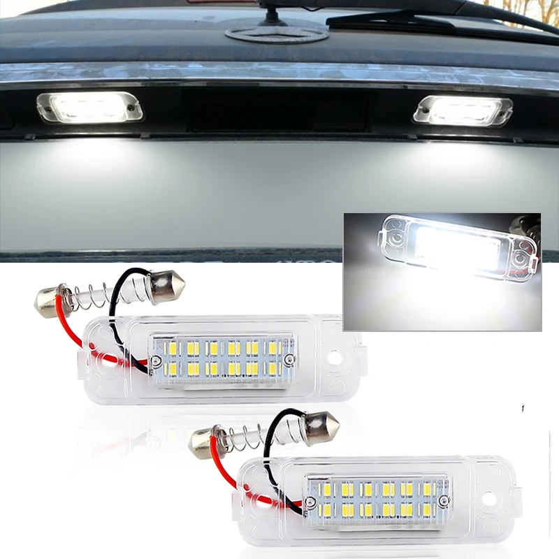 2Pcs LED License Number Plate Light For Mercedes W163 W164 X164 ML GL OEM#A2518200066 No Error Number Plate Lamp Car Accessories