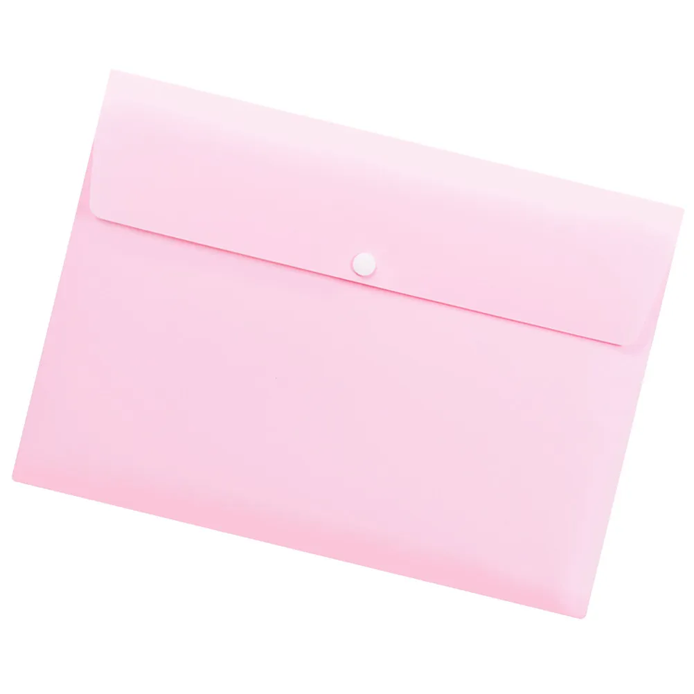 10Pcs Nordic Style A4 PP File Folder Pocket Dark Grey Light Grey Simple Elegant Document Carrier Bag for Office School Business
