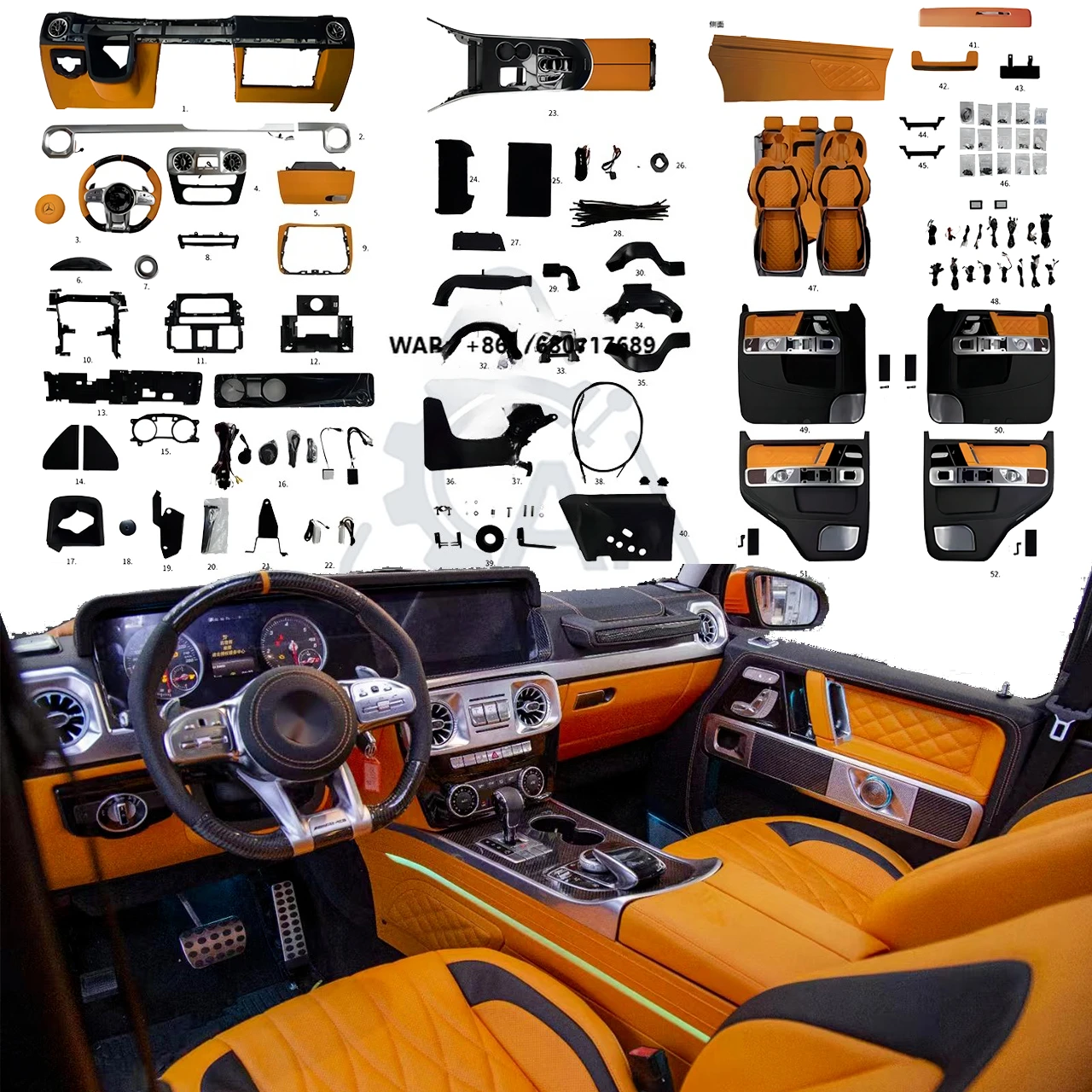 W463 G Class Interior Modified Decoration Kits Dashboard Upgrade to W463A W464 for G350.G500.G63 g Wagon