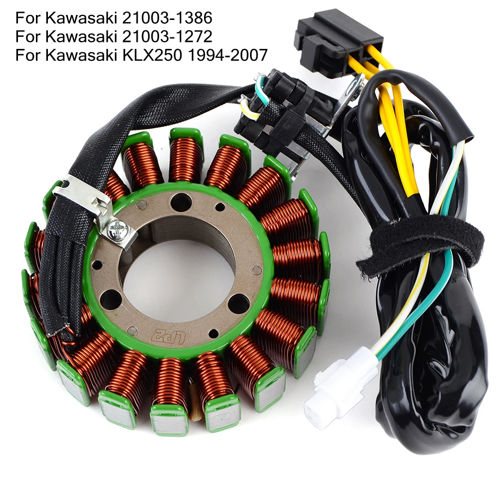 

KLX 250 Motorcycle Generator Stator Coil for Kawasaki KLX250 D-Tracker 1998-2007 1999 2000 2001 2002 21003-1386 21003-1272