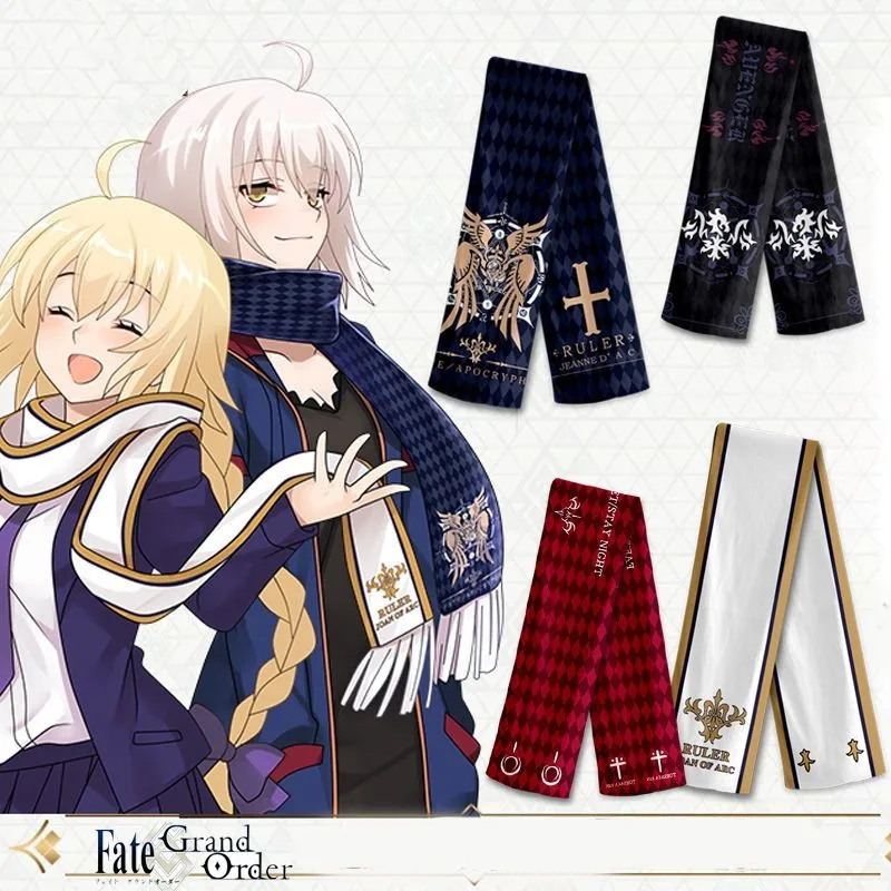 

New Fate Grand Order Cosplay Scarf Men Muffler Birthday Halloween Gift Soft Bufanda Women Anime Apocrypha Zero Saber Wraps