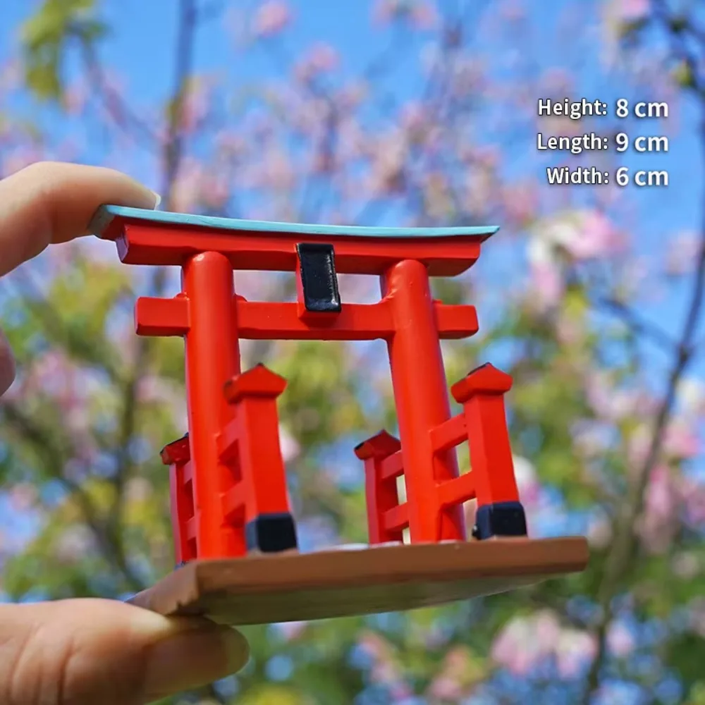 Multi Sizes Japanese Torii Gate Aquarium Decor Miniature Ornament Shinto Shrine Landscape Simulation Garden Micro Decoration