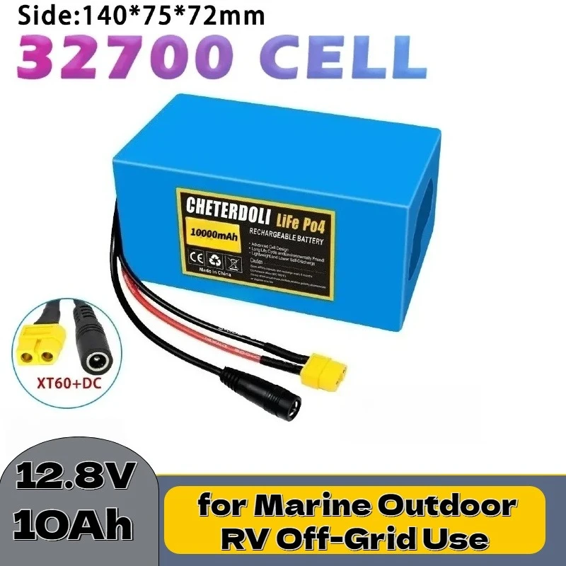 

High Capacity 2026 Upgraded LiFePO4 Battery – 12.8V 5Ah-15Ah with BMS for Marine Outdoor RV Off-Grid Applications
