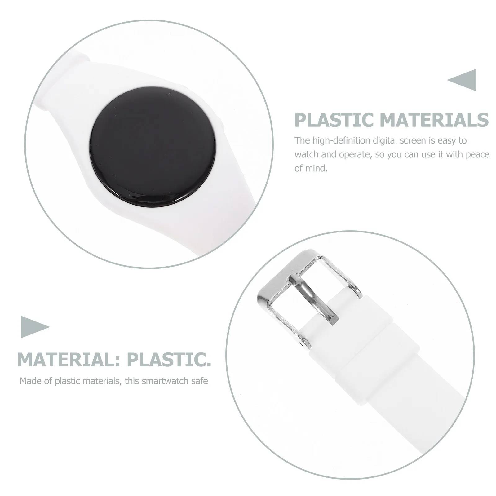 Smartwatch Plastic Digital Watch Waterproof for Students Vibrating Alarm Multiple Functions Adjustable Comfortable