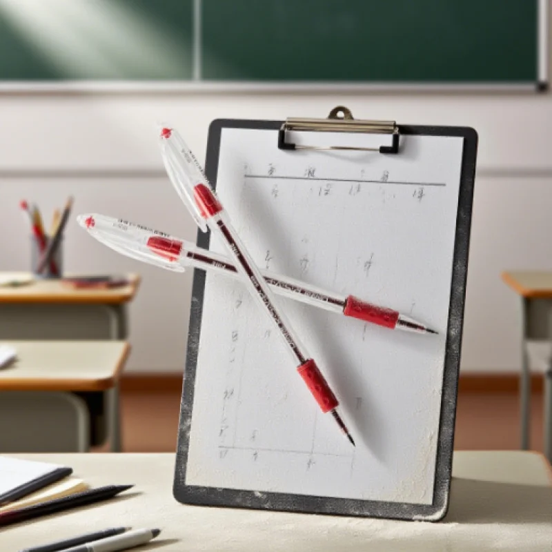 Smooth Writing 0.7mm Ballpoint Pens - 2 Fine Tip Tasks in Red