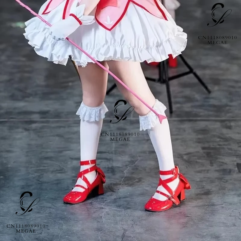Anime Kaname Madoka Cosplay Shoes Girls Lolita Red Bow High Heels Leather Boots Halloween Costume Comfy Shoes Prop 2026 New