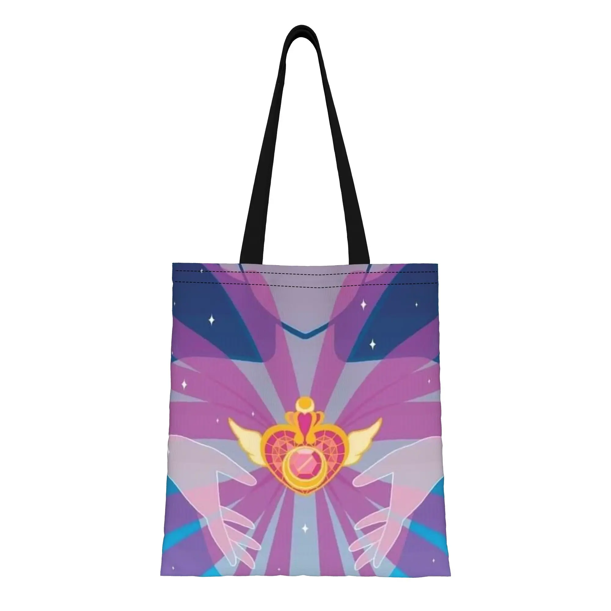 Back to school season Lunar Hero (17) Sailor Moon Canvas Tote Bag Perfect for Shopping Women's Top-Handle Bags