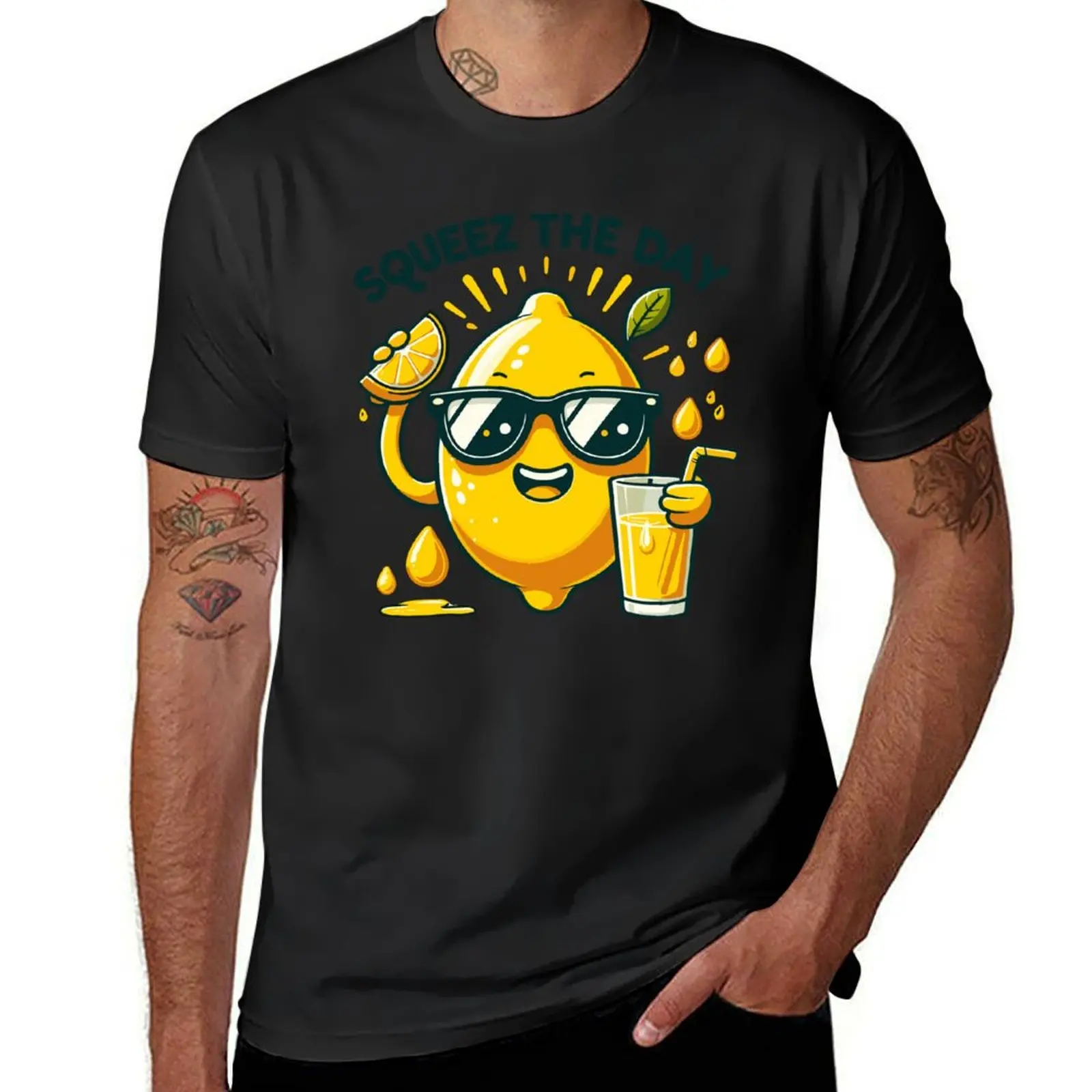 

Squeez The Day T-Shirt summer clothes sports fans summer top customizeds Men's t-shirt