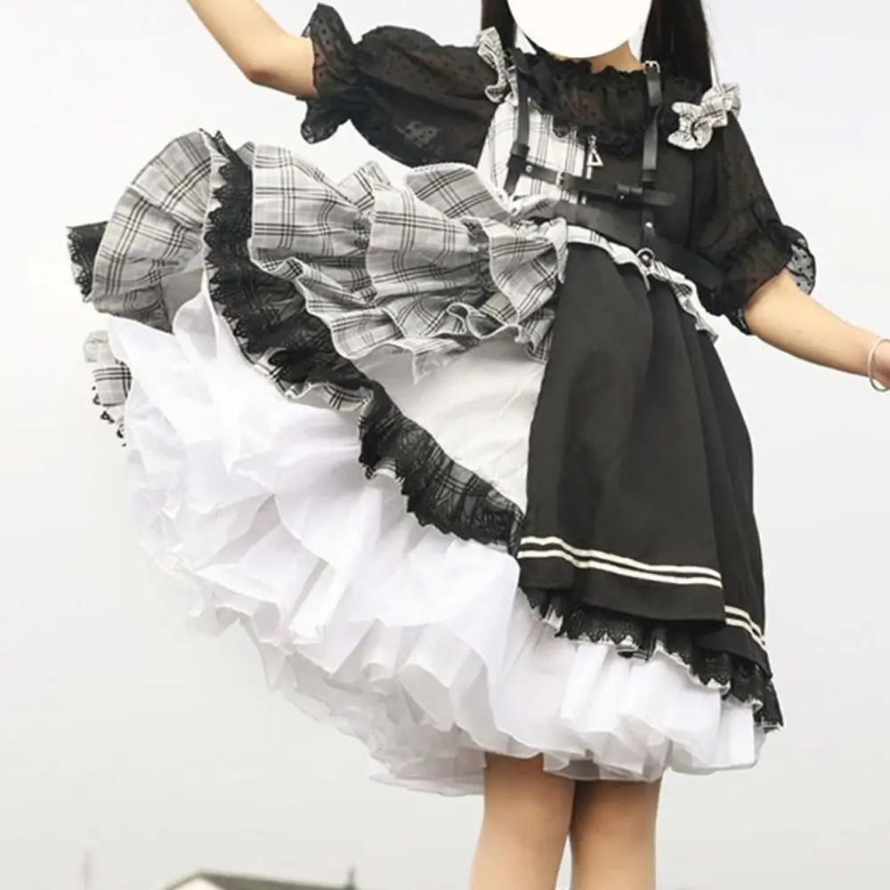 Fashion Without hoop Petticoat White JK Underskirt Crinoline Breathable Cosplay Flower Dress Accessories image 4