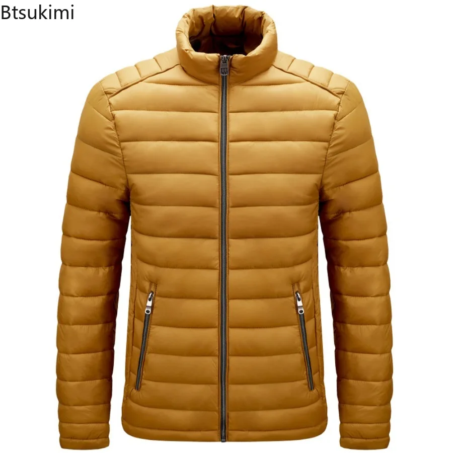 

New 2025 Men's Parkas Fashion Autumn Winter Warm Stand Collar Jackets Parkas Coats Casual Windproof Parka Slim Outwear for Men